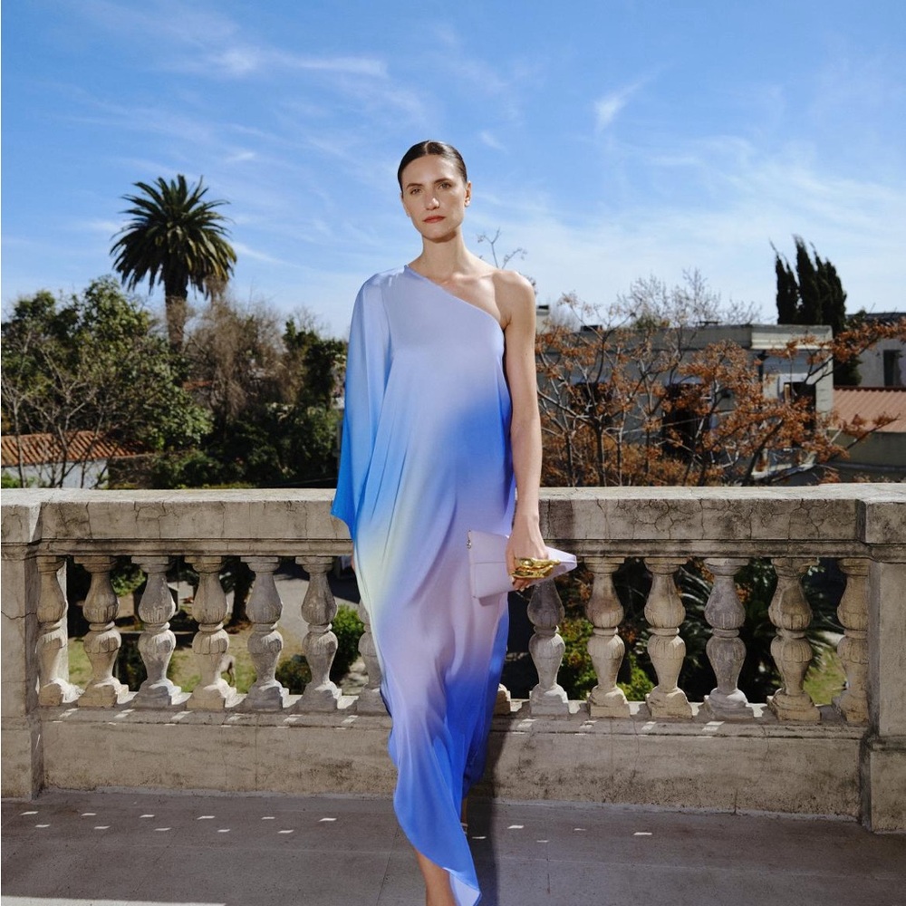 NWT Boabab collection Blue Ombre One-Shoulder Dress